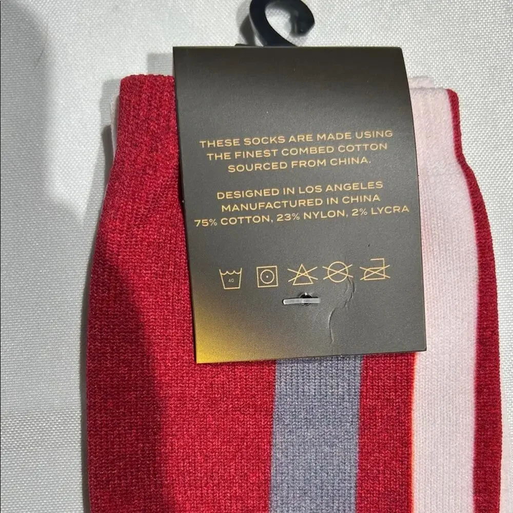 Red and Gray Thorn‎ Men's Socks by Headgear Classics